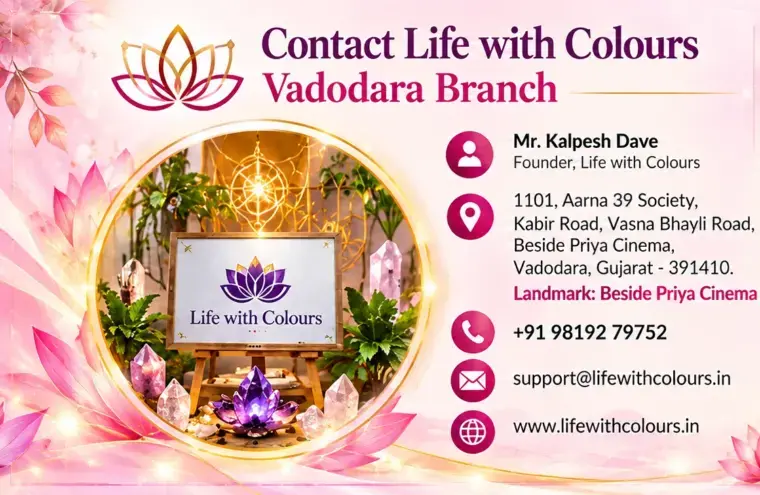 Leran the Spiritual healing classes, therapy, courses such as reiki, crystal, candle, angel, vastu, meditation from life with colours, kalpesh dave 