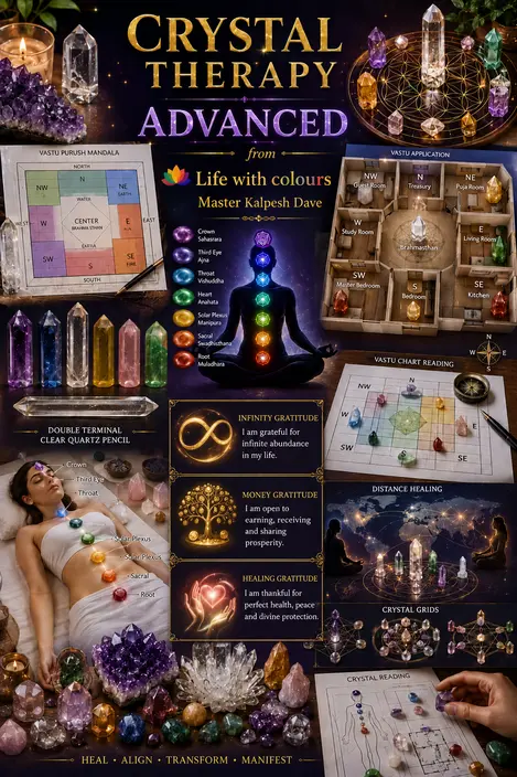 Crystal Healing Therapy Advance Course and class in Mumbai, Learn the Power of Crystal and its healing therapy in details in mumbai, india