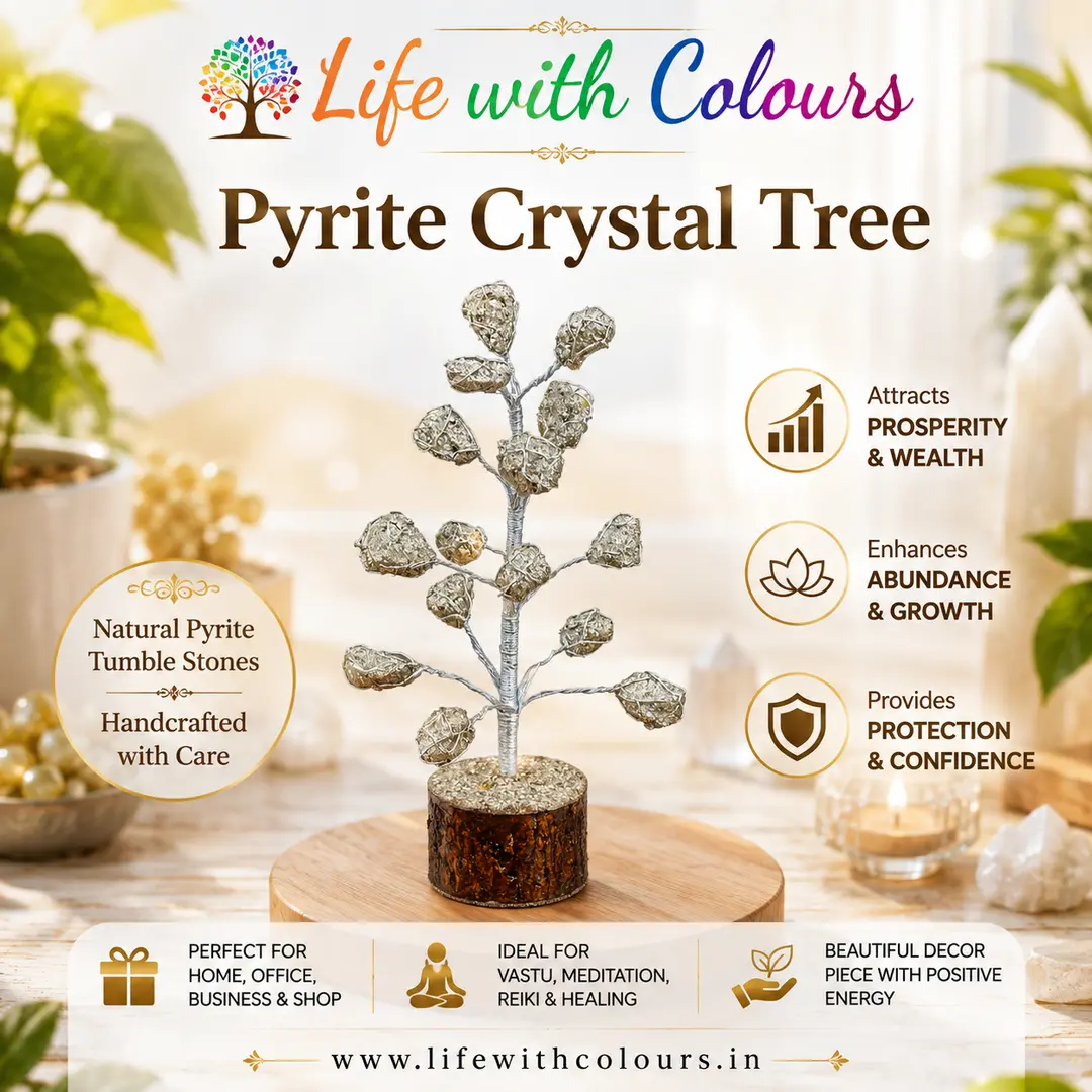 Pyrite Crystal Tree – 15 Tumble Stones for Prosperity, Abundance & Growth